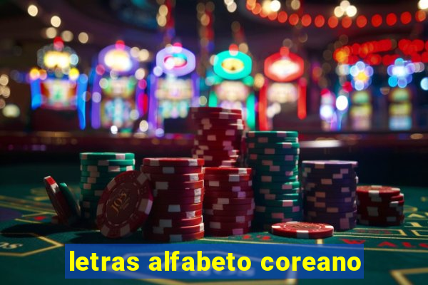 letras alfabeto coreano